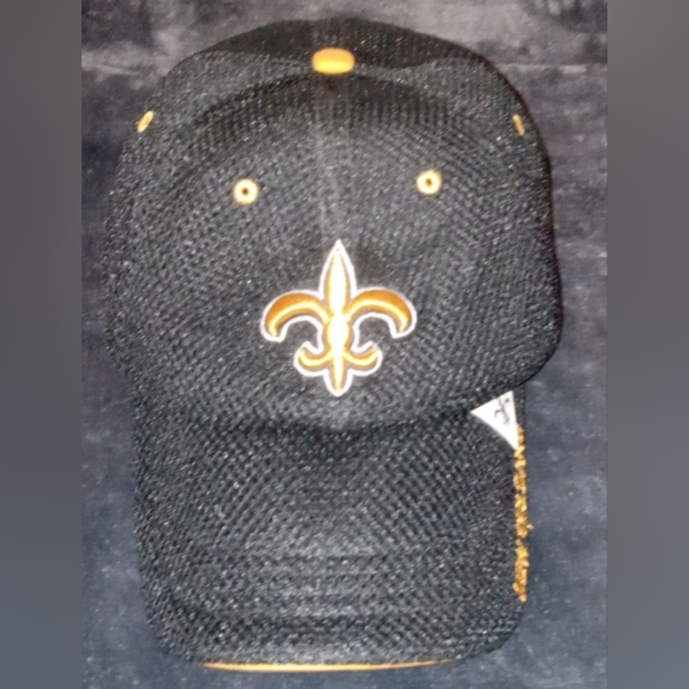New Orleans Saints Black Adjustable Baseball Hat Cap